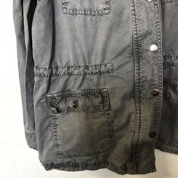 CASLON Women’s Utility Jacket Gray Wash 4 Pockets Casual Long Sleeve Siz… - Picture 3 of 14